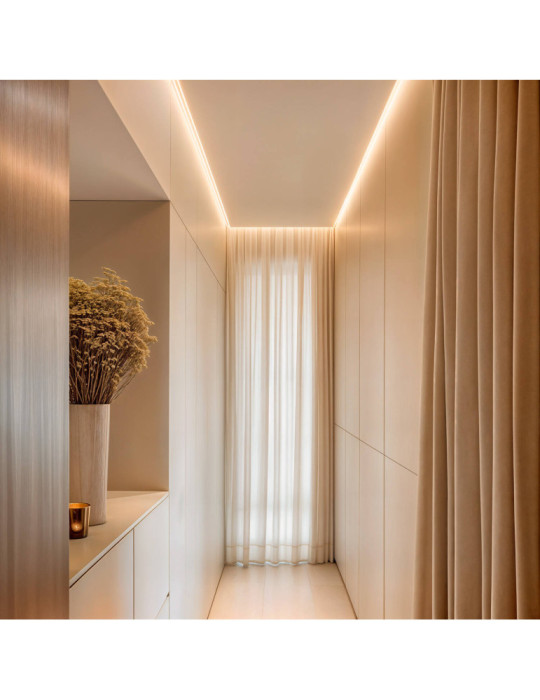 Ruban LED 220V SMD2835 60LED/m Blanc Neutre IP65 Largeur 12mm Coupe tous les 100cm