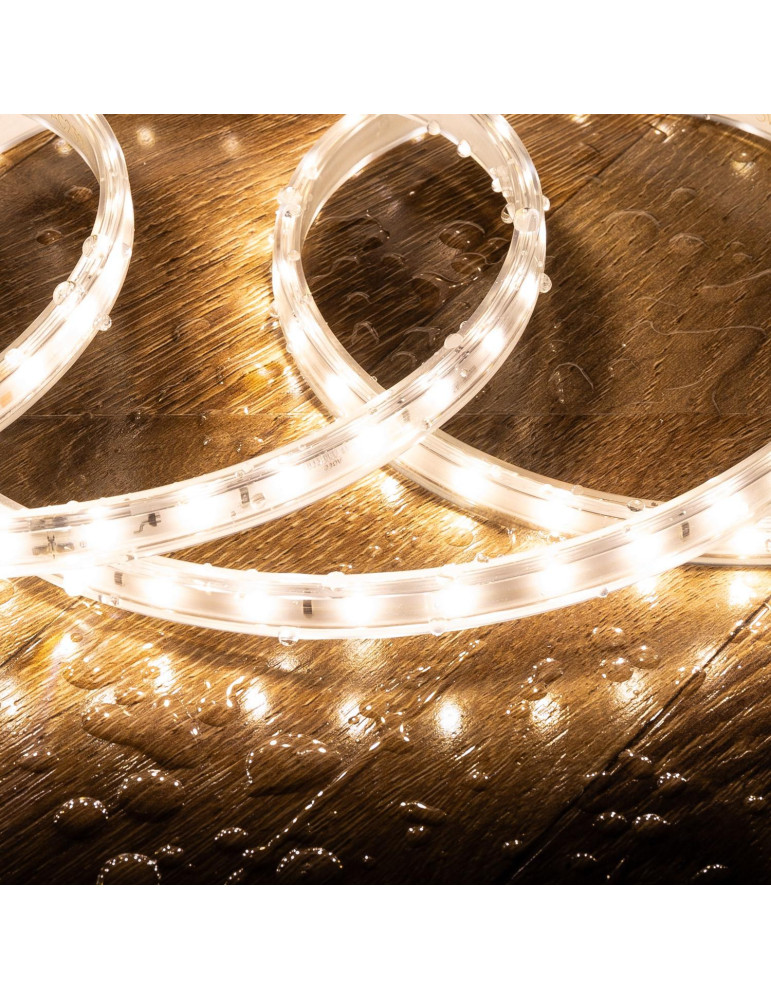 Ruban LED 220V SMD2835 60LED/m Blanc Neutre IP65 Largeur 12mm Coupe tous les 100cm