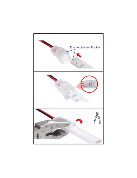 Connecteur HIPPO Câblé pour Ruban LED IP65