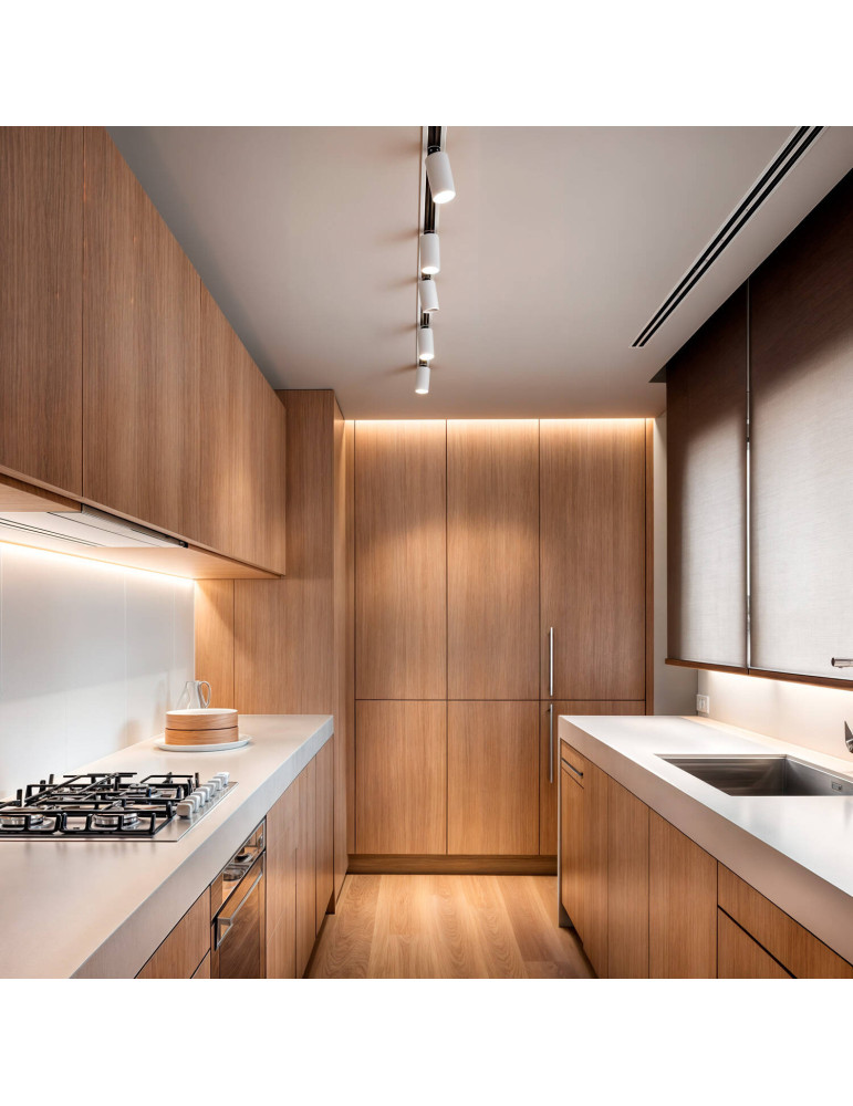 Spot LED sur Rail Monophasé 20W Bron Blanc