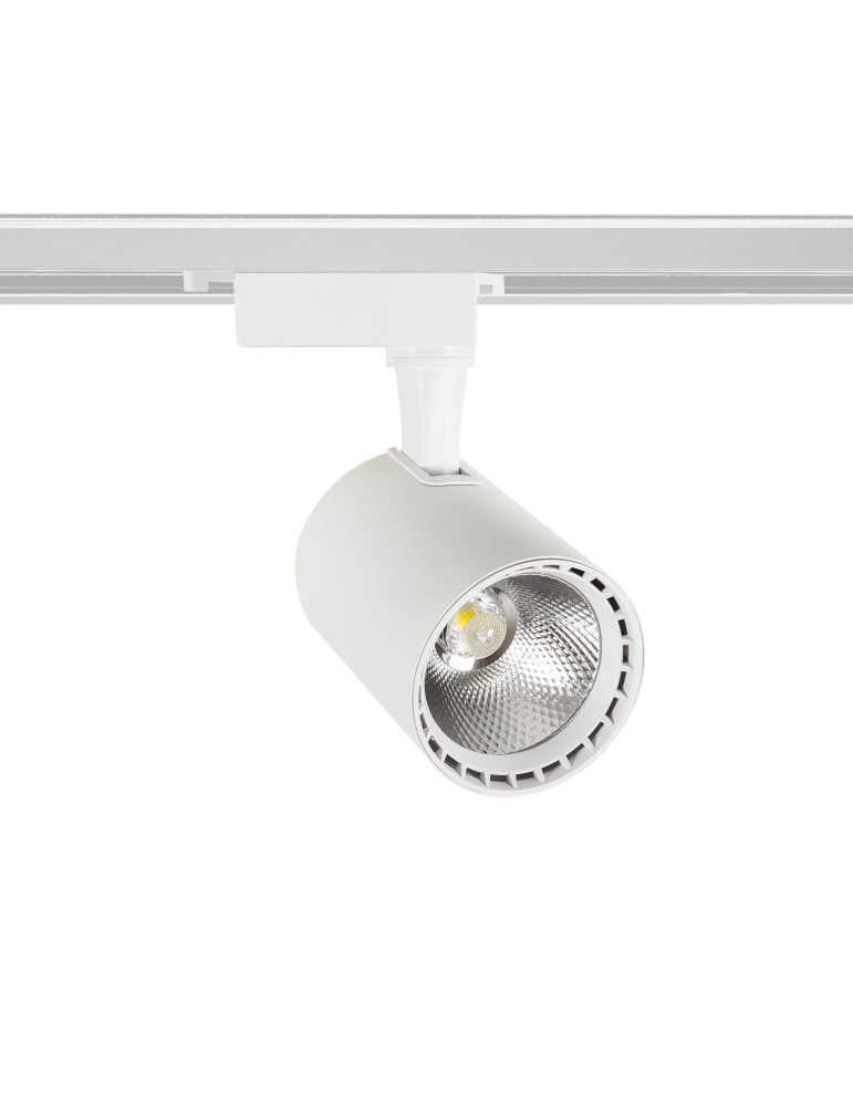 Spot LED sur Rail Monophasé 20W Bron Blanc