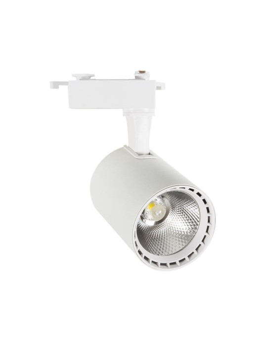 Spot LED sur Rail Monophasé 20W Bron Blanc