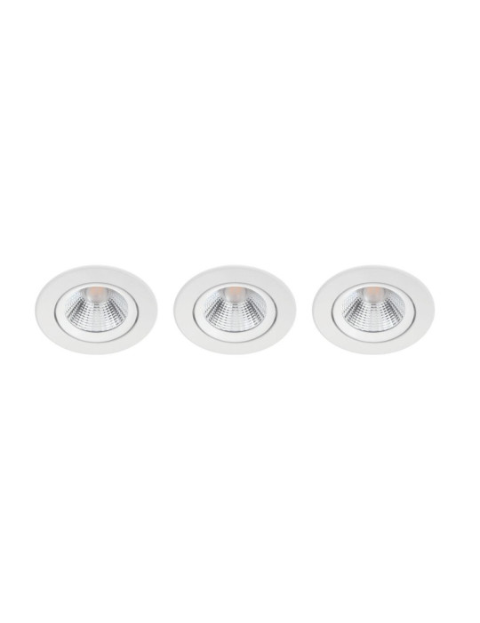 Pack de 3 Spots Downlight LED PHILIPS Dimmable Sparkle 5.5W Coupe Ø 70mm