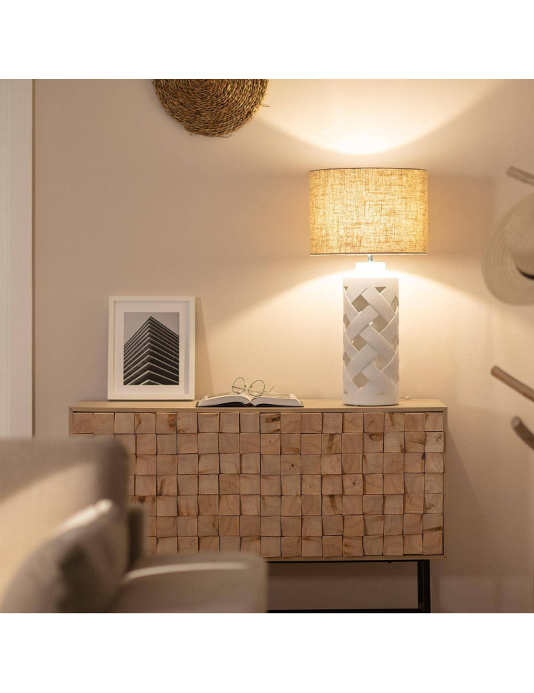 Lampe à Poser Céramique et Tissu Makalu