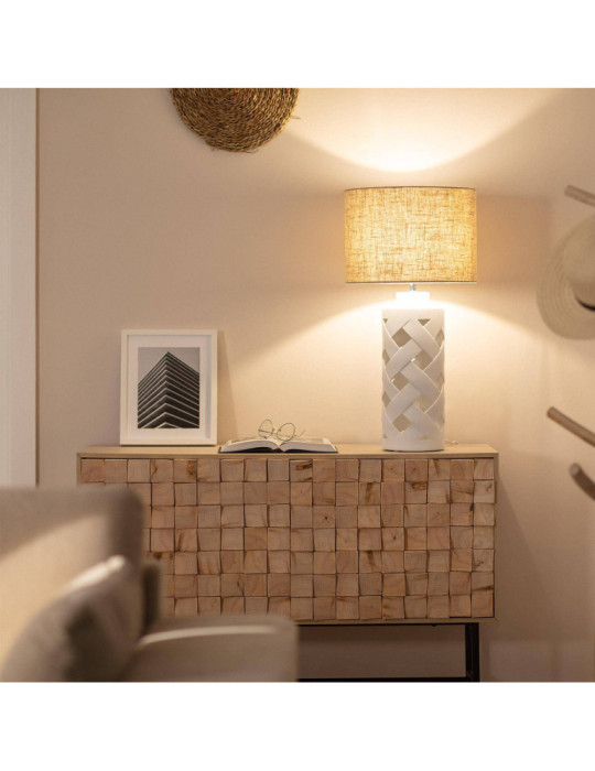 Lampe à Poser Céramique et Tissu Makalu