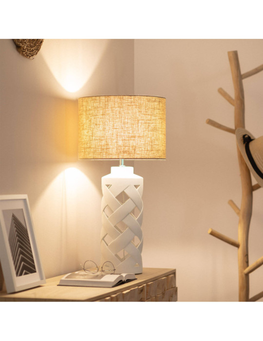 Lampe à Poser Céramique et Tissu Makalu