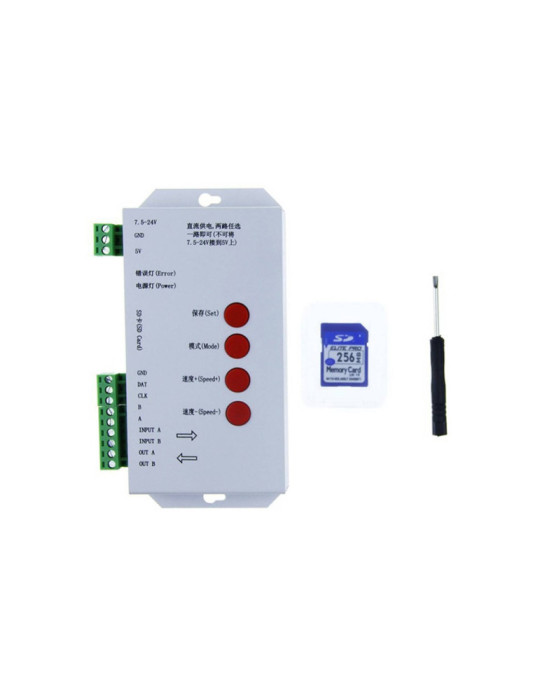 Contrôleur pour Ruban LED RGBIC Digital 5-24 V DC SPI T-1000S