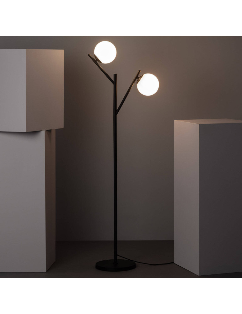 Lampadaire Métal et Verre Balts