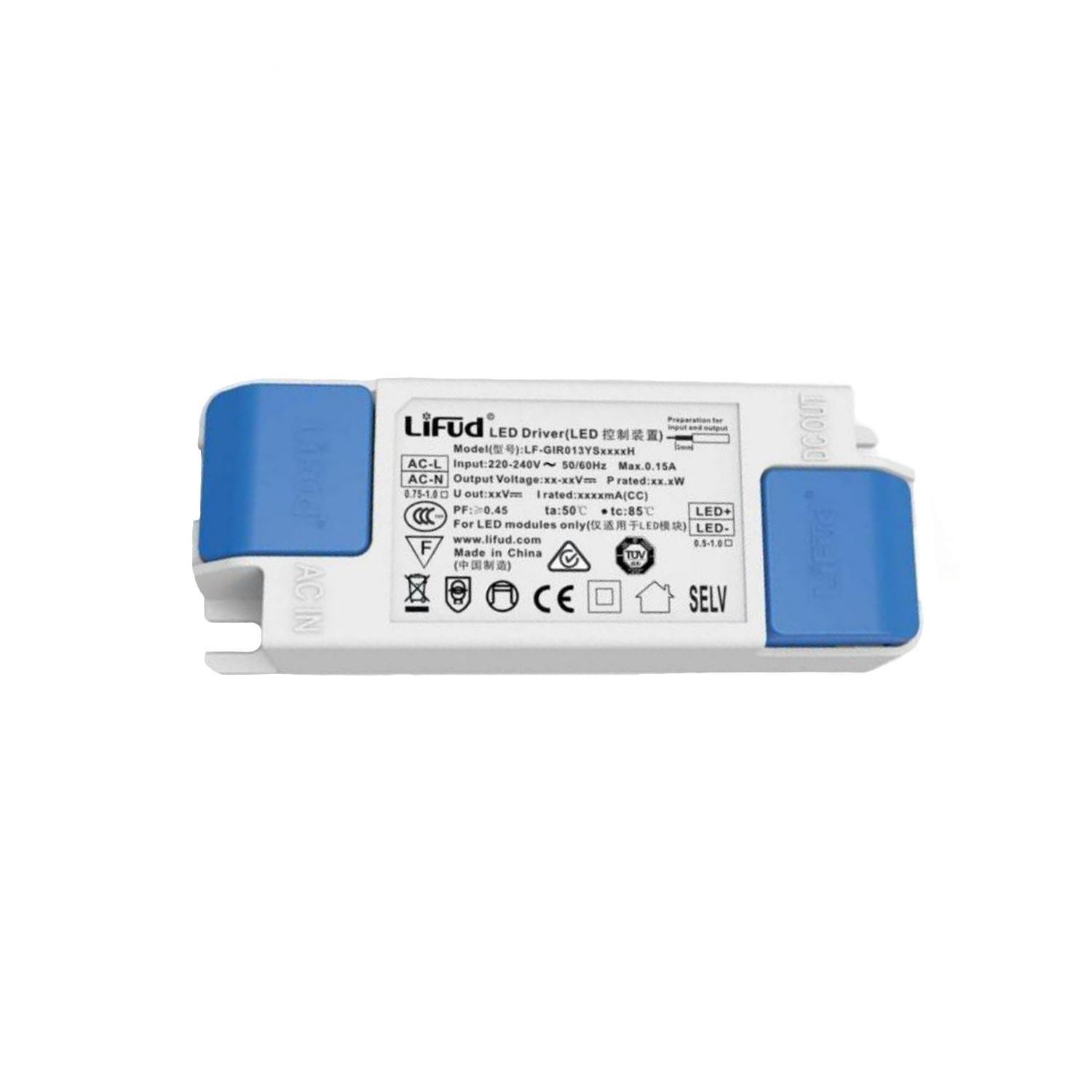 Driver LIFUD 220-240V Sortie 25-42V DC 300mA 12.6W No Flicker LF-GIR013YS0300H 12.6W