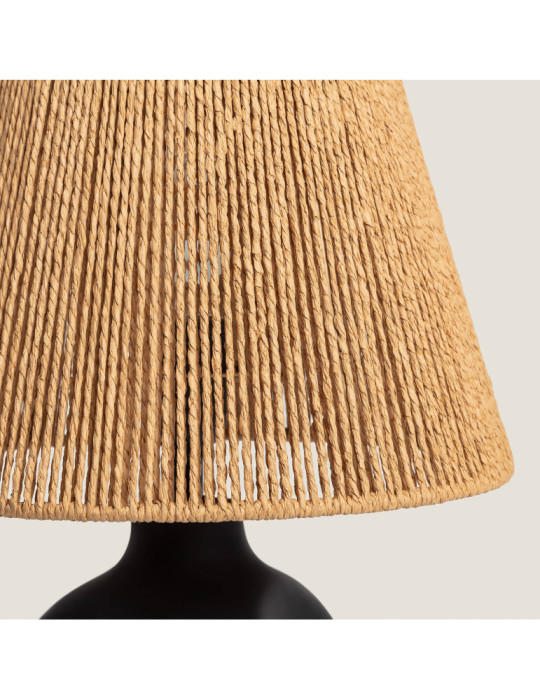 Lampe à Poser Papier Tressé et Résine Otilia