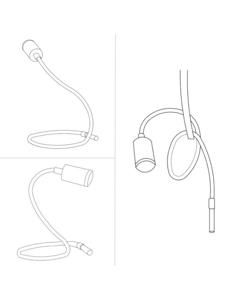 Lampe LED Articulée GU1d-one Creative-Cables ABSMFLVNRM04GUVNEUNRM04-L