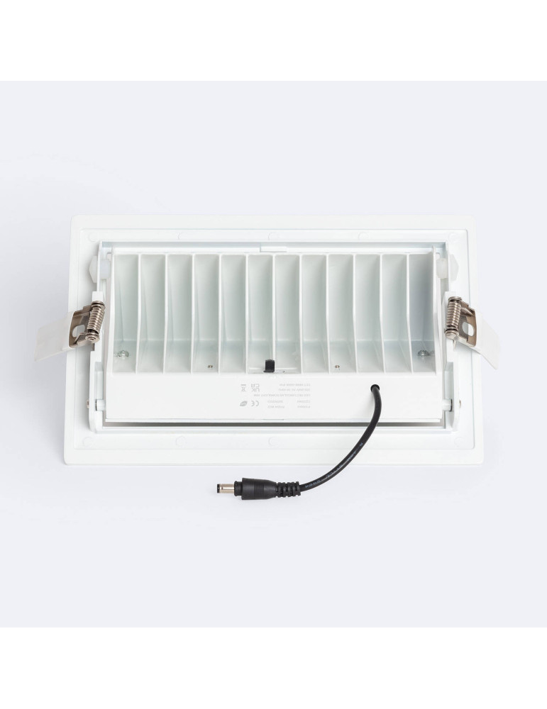 Downlight LED 40W Rectangulaire Orientable OSRAM CCT 120 lm/W Coupe 210x125 mm