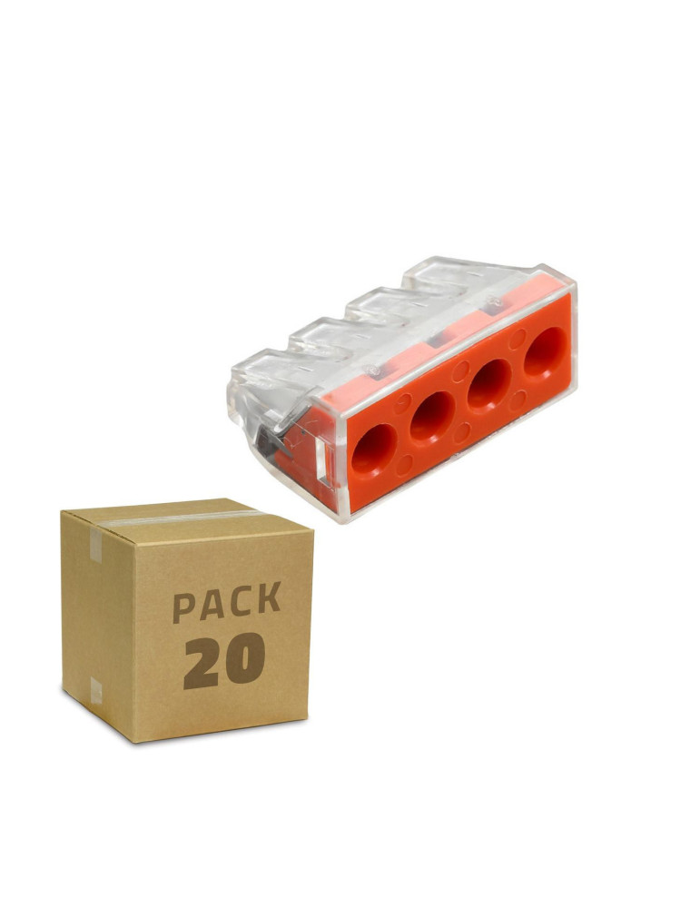 Pack 10 Connecteurs Rapides 4 Entrées 2.5-6.0 mm²