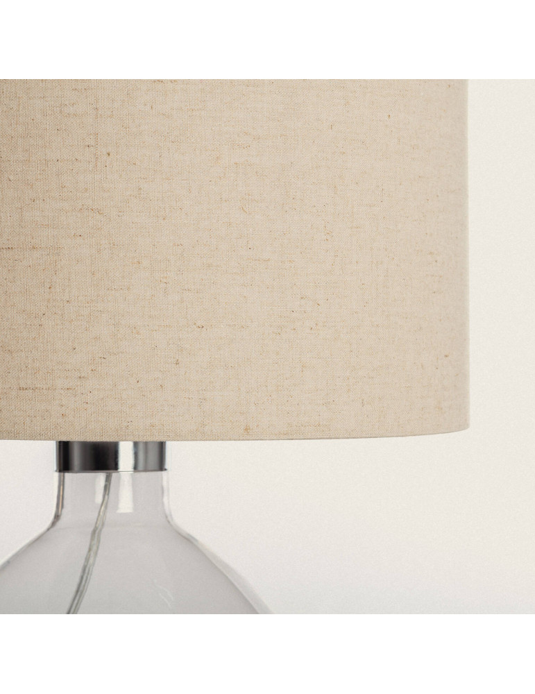 Lampe à Poser Tissu et Verre Marseille