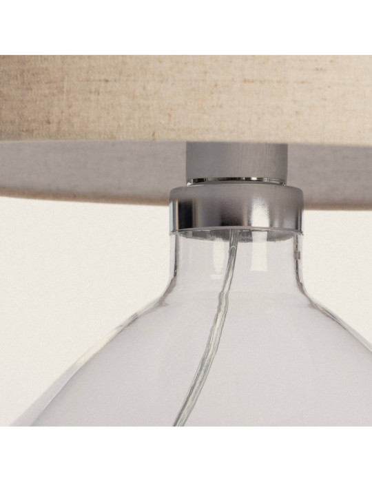 Lampe à Poser Tissu et Verre Marseille