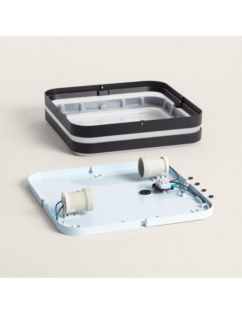 Plafonnier Carré Extérieure Aluminium 285x285 mm Kadam