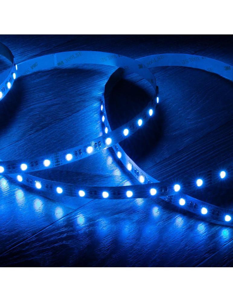Ruban LED RGBW 24V DC SMD5050 60LED/m 5m IP20 Largeur 12mm Coupe 10cm