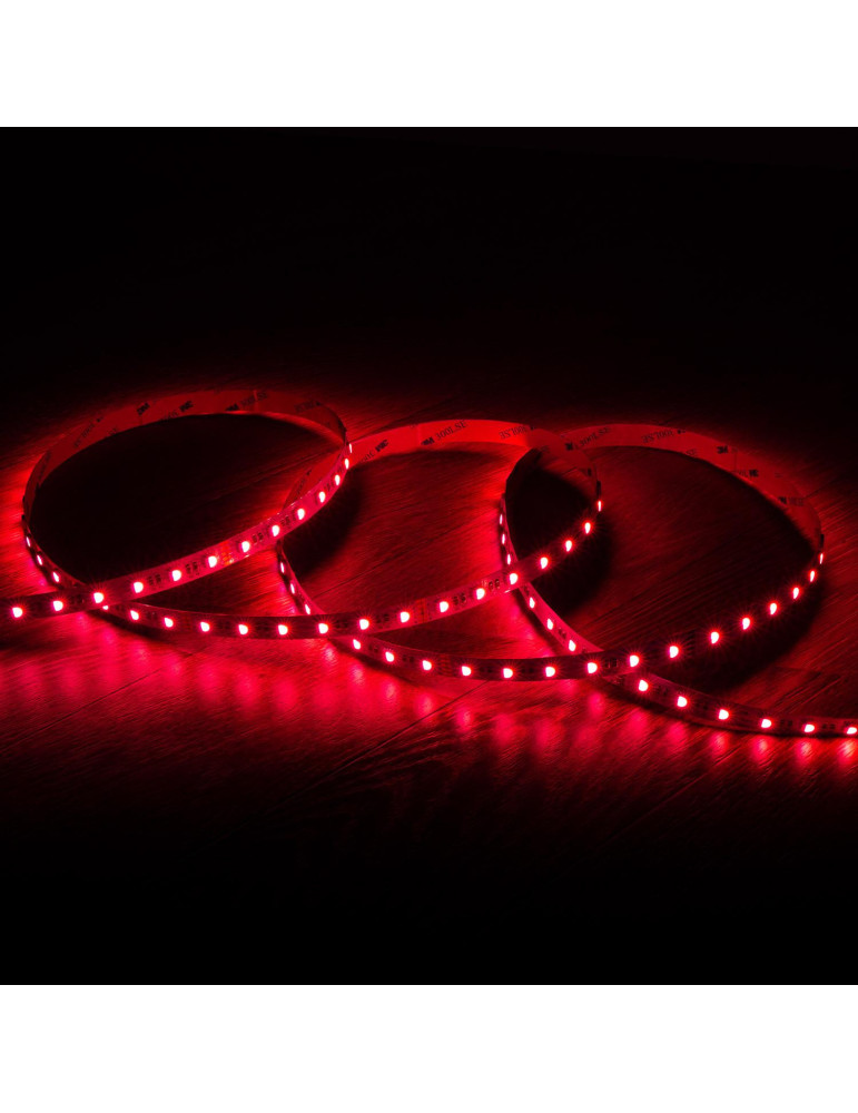 Ruban LED RGBW 24V DC SMD5050 60LED/m 5m IP20 Largeur 12mm Coupe 10cm
