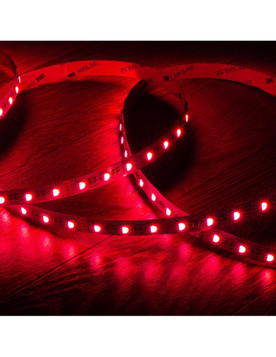 Ruban LED RGBW 24V DC SMD5050 60LED/m 5m IP20 Largeur 12mm Coupe 10cm