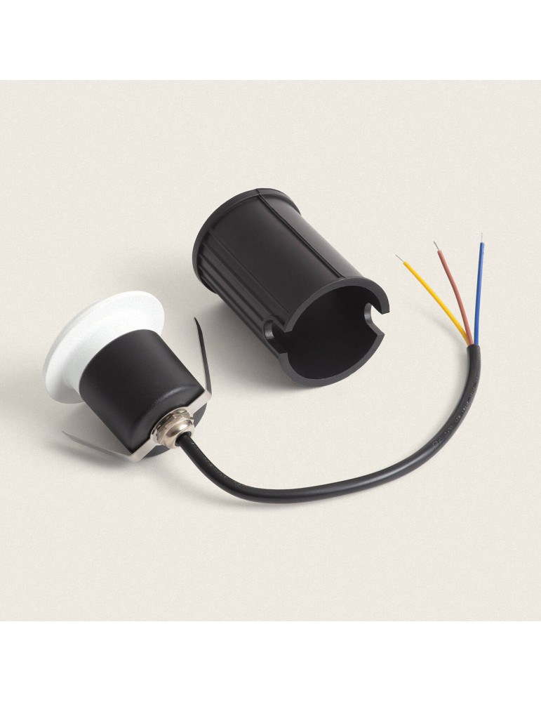 Balise Extérieure LED 3W Encastrable au Sol Letso 2L Blanche