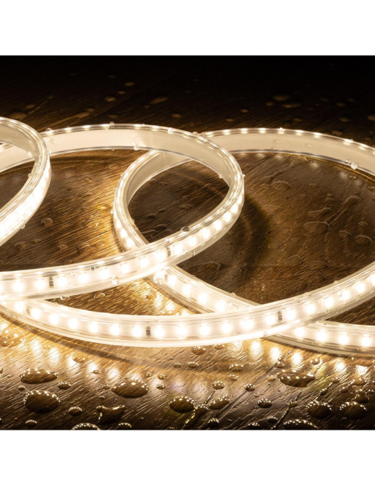 Ruban LED 220V SMD2835 120LED/m Blanc Neutre IP65 Largeur 12mm Coupe tous les 100cm