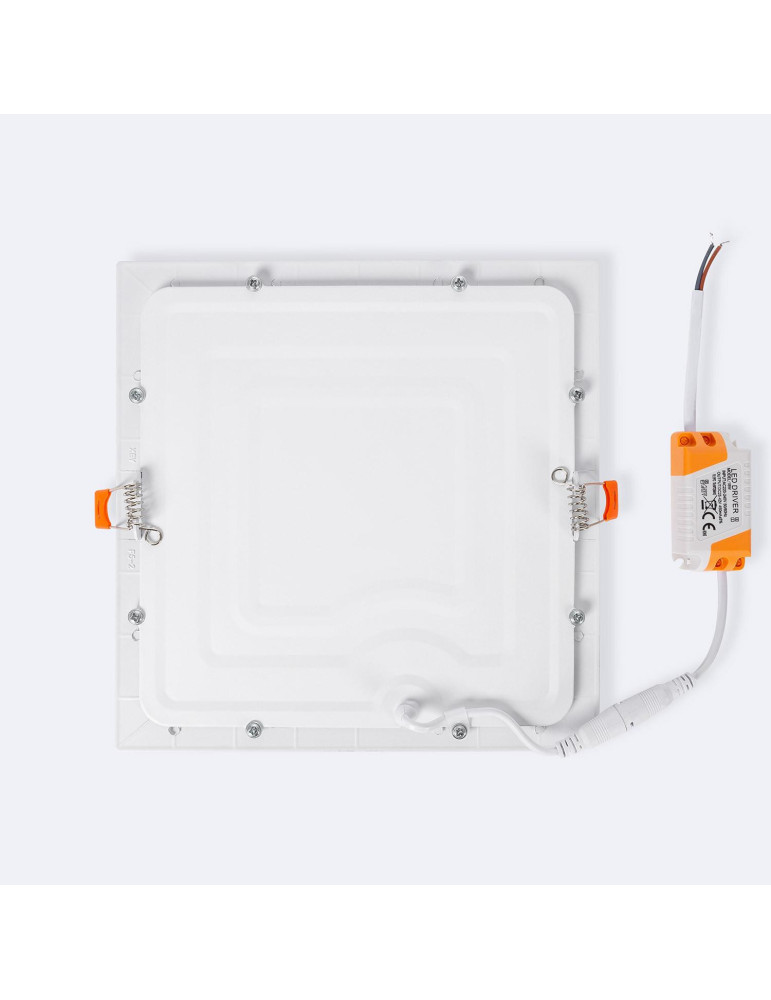 Dalle LED 18W Carrée Extra-Plate Coupe 205x205 mm Pack de 2 Unités