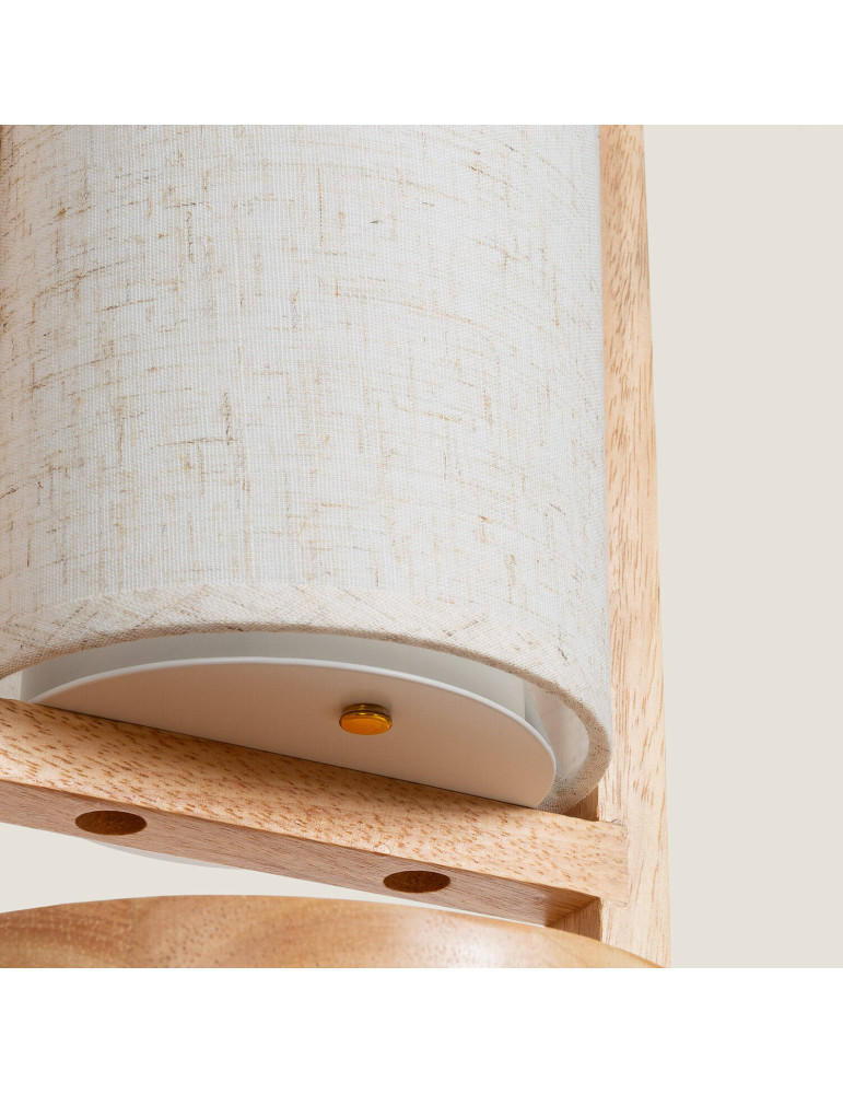 Lampe à Poser LED 1W Bois Portable avec Batterie USB Rechargeable Fragosa