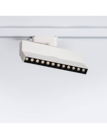 Spot Linéaire LED sur Rail Triphasé 12W CCT Dimmable Elegant Optic Blanc