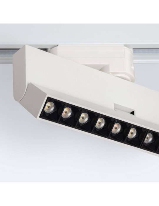 Spot Linéaire LED sur Rail Triphasé 12W CCT Dimmable Elegant Optic Blanc