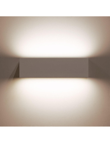 Applique Murale LED Extérieure Lena 10W Éclairage Double Face Rectangulaire Blanche
