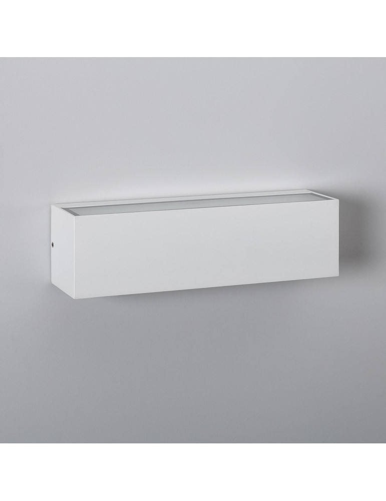 Applique Murale LED Extérieure Lena 10W Éclairage Double Face Rectangulaire Blanche