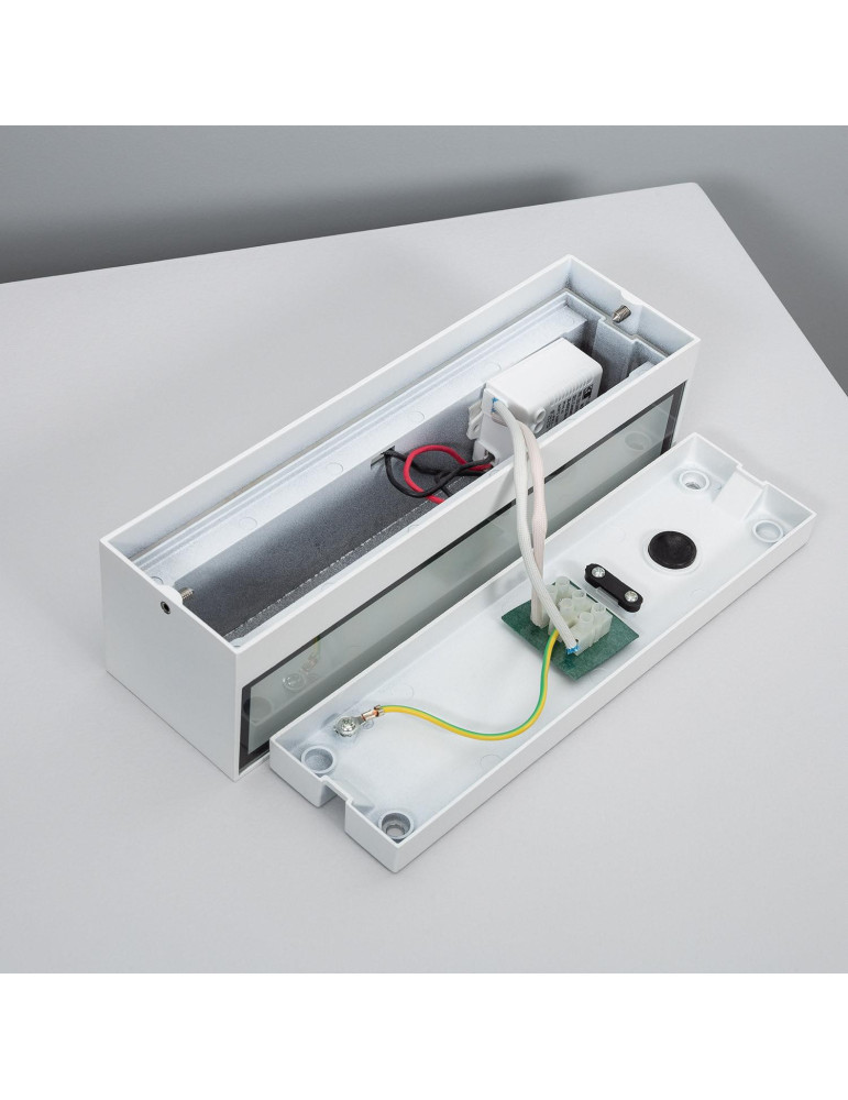 Applique Murale LED Extérieure Lena 10W Éclairage Double Face Rectangulaire Blanche