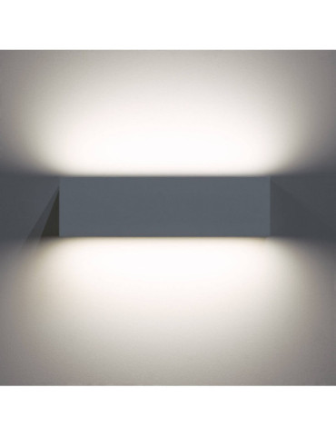 Applique Murale LED Extérieure Lena 10W Éclairage Double Face Rectangulaire Blanche