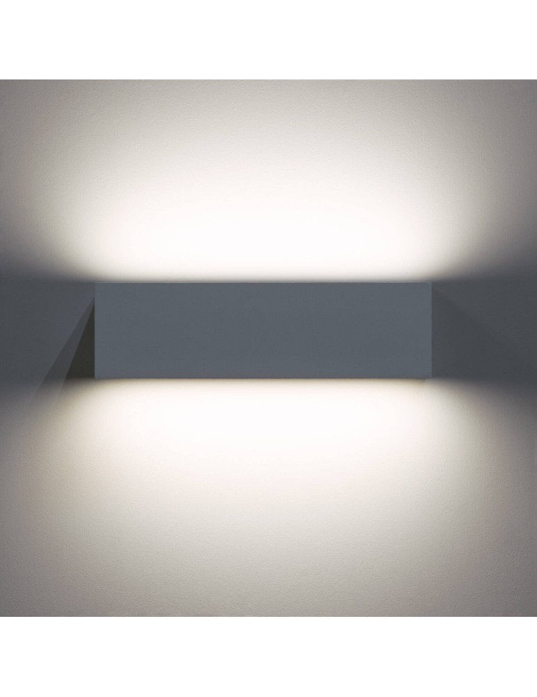 Applique Murale LED Extérieure Lena 10W Éclairage Double Face Rectangulaire Blanche Applique Murale LED Extérieure Lena 10W Éclairage Double Face Rectangulaire Blanche