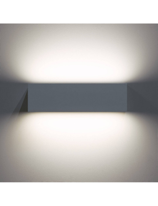 Applique Murale LED Extérieure Lena 10W Éclairage Double Face Rectangulaire Blanche Applique Murale LED Extérieure Lena 10W Éclairage Double Face Rectangulaire Blanche