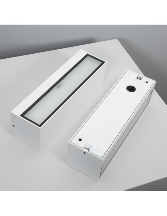 Applique Murale LED Extérieure Lena 10W Éclairage Double Face Rectangulaire Blanche