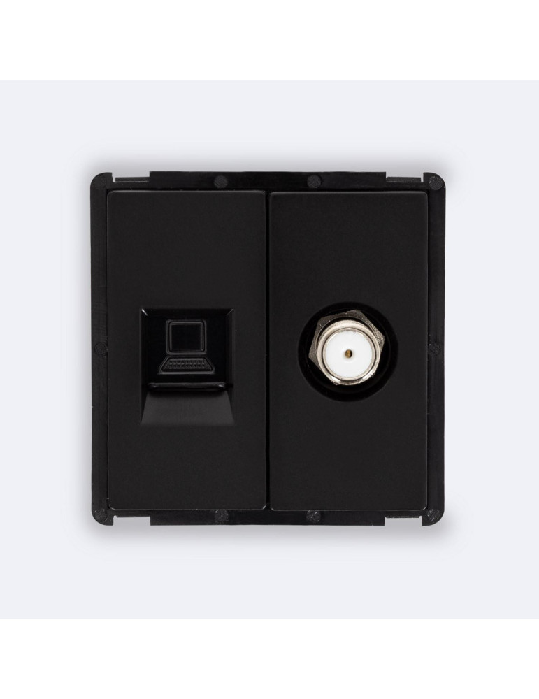 Prise Internet RJ45 CAT 6 + Satellite Modern