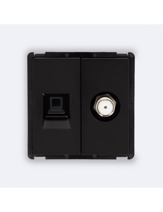 Prise Internet RJ45 CAT 6 + Satellite Modern