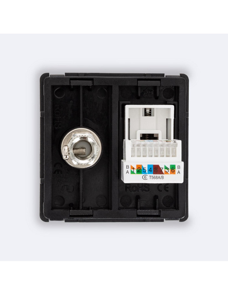 Prise Internet RJ45 CAT 6 + Satellite Modern