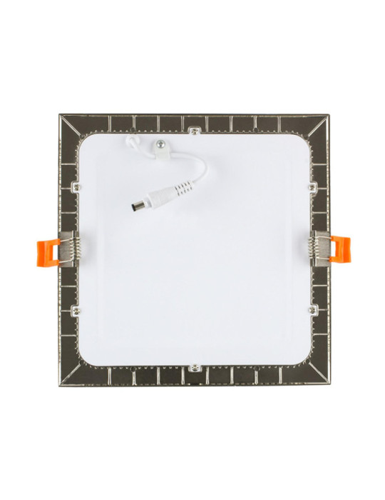 Dalle LED 18W Carrée Extra-Plate Coupe 205x205mm Argentée