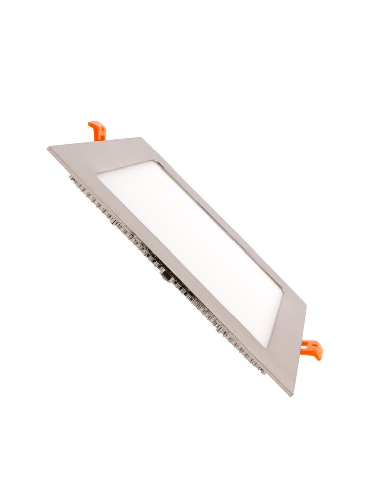 Dalle LED 18W Carrée Extra-Plate Coupe 205x205mm Argentée