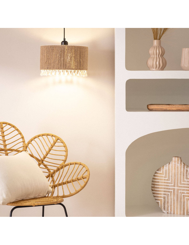 Suspension Métal et Corde Naturelle Acoma