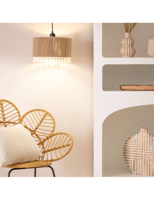 Suspension Métal et Corde Naturelle Acoma