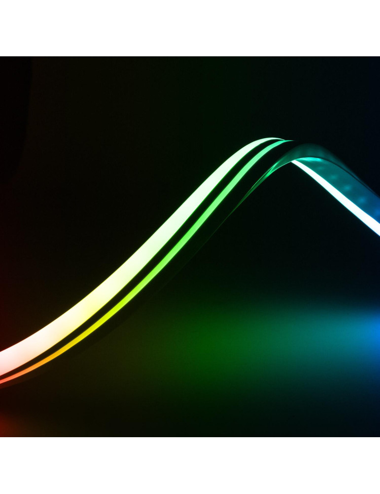 Kit Néon RGBIC Digital SPI 24V DC 60 LED/m 5m IP65 avec Alimentation et Contrôleur Inclus