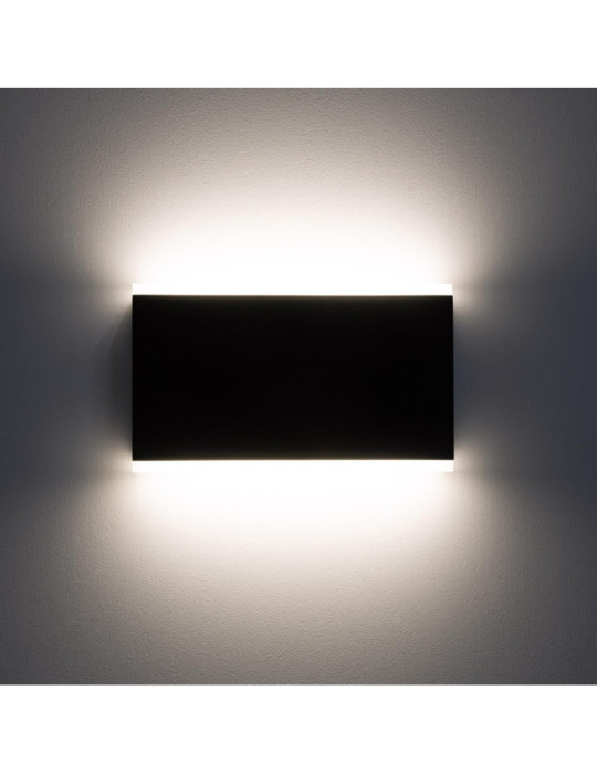 Applique Murale LED Extérieure Hera 10W Éclairage Double Face Rectangulaire Noire
