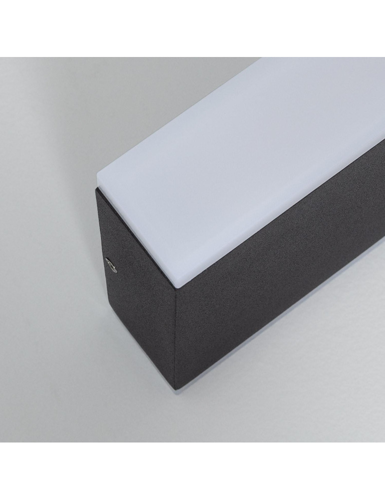 Applique Murale LED Extérieure Hera 10W Éclairage Double Face Rectangulaire Noire