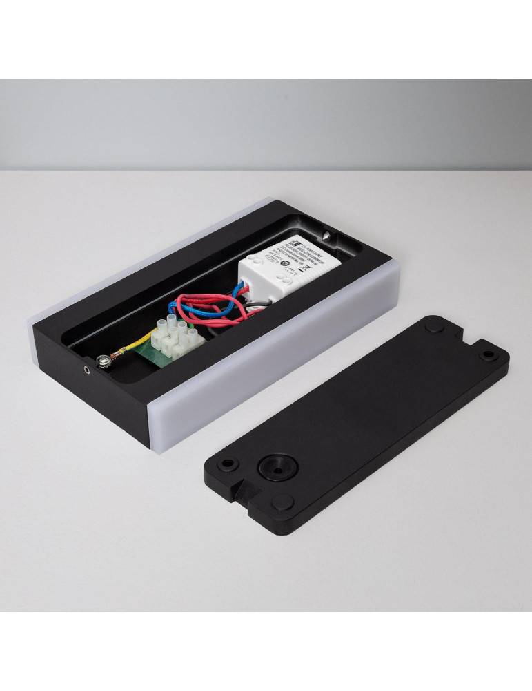 Applique Murale LED Extérieure Hera 10W Éclairage Double Face Rectangulaire Noire