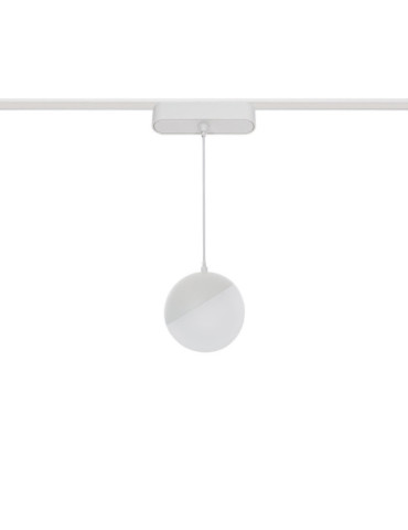 Spot LED Suspendu sur Rail Magnétique 25mm Extra-Plat 10W 48V Ø100 mm Blanc