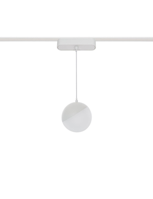 Spot LED Suspendu sur Rail Magnétique 25mm Extra-Plat 10W 48V Ø100 mm Blanc