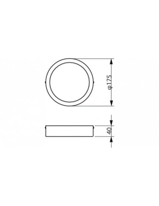 Plafonnier LED PHILIPS Rond Ledinaire 10.5W Ø175 mm DN065C G3